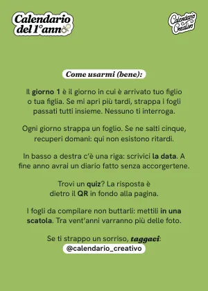 Pagina iniziale del calendario: come usarmi